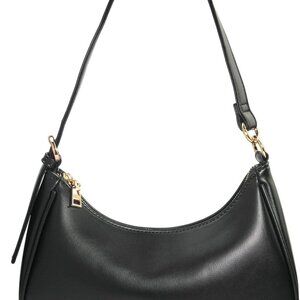 Women's Crescent Shoulder Bag Vegan Leather Chain Cross body bag Convertible Han